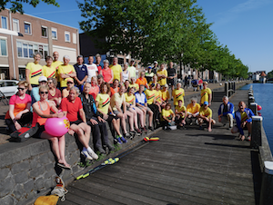 De deelnemers voor de start